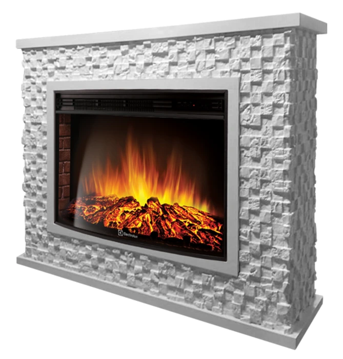 Электрокамин Electrolux EFP/P-2720RLS с порталом Firelight Quadro 25 песчаник античный белый/белая эмаль