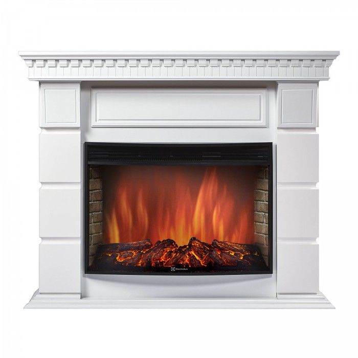 Электрокамин Electrolux EFP/P-3320RLS с порталом Firelight Elegante 30 белый