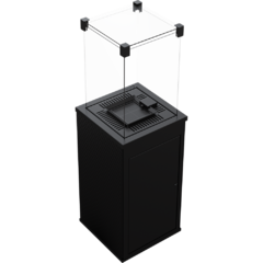 Газовый уличный обогреватель Kratki PATIO/M/G31/37MBAR/CZ/P стекло, черное тиснение с ручным управлением фото#4