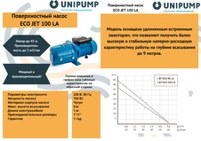 Поверхностный насос Unipump ECO JET 100 LA фото#4