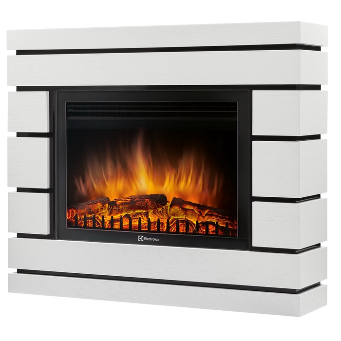 Электрокамин Electrolux EFP/P-3020LS с порталом Firelight Moderno 30 белый дуб фото#2
