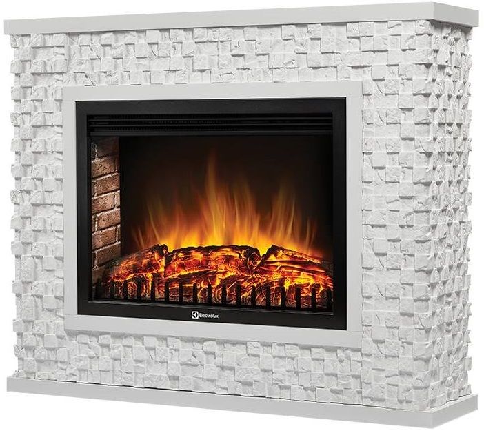 Электрокамин Electrolux EFP/P-3020LS с порталом Firelight Quadro 30 песчаник античный белый/белая эмаль фото#4