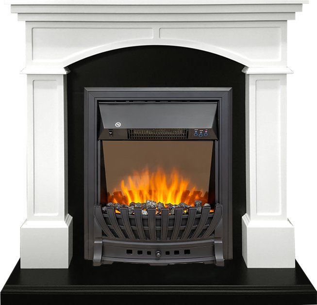 Электрокамин Royal Flame Langford с очагом Aspen Black (Белый с черным)