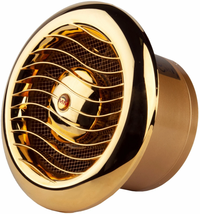 Вытяжка для ванной Mmotors ММ 100/110 круглый 110 м3/ч обратный клапан/золото 24 карата