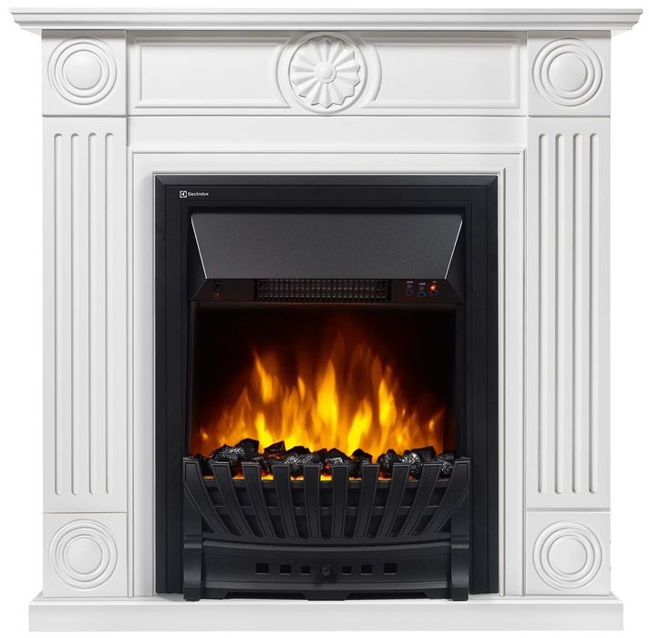 Электрокамин Electrolux EFP/P-1020LS с порталом Firelight Frame Classic шпон белый