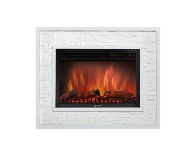 Электрокамин Electrolux EFP/P-3020LS с порталом Firelight Loft 30 камень белый, белая эмаль