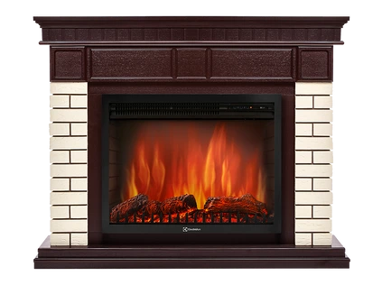 Электрокамин Electrolux EFP/P-3020LS с порталом Firelight Bricks 30 кирпич бежевый/тёмный дуб