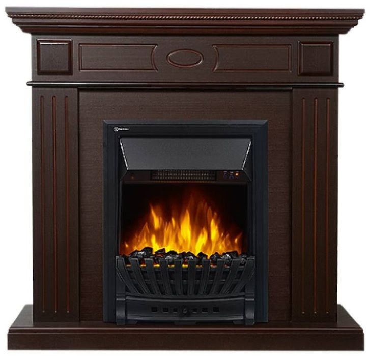 Электрокамин Electrolux EFP/P-1020LS с порталом Firelight Bianco Classic темный дуб