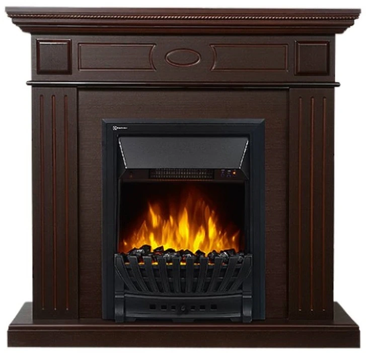 Электрокамин Electrolux EFP/P-1020LS с порталом Firelight Bianco Classic темный дуб