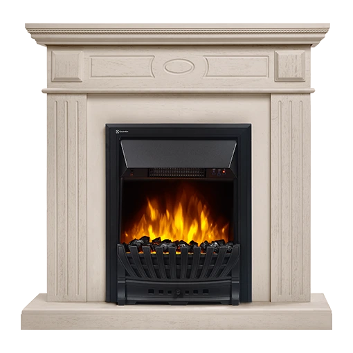 Электрокамин Electrolux EFP/P-1020LS с порталом Firelight Bianco Classic беленый дуб