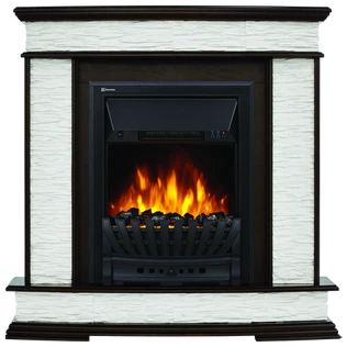 Электрокамин Electrolux EFP/P-1020LS с порталом Firelight Scala Classic сланец скалистый белый, тёмный дуб