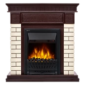 Электрокамин Electrolux EFP/P-1020LS с порталом Firelight Bricks Classic кирпич бежевый/шпон тёмный дуб