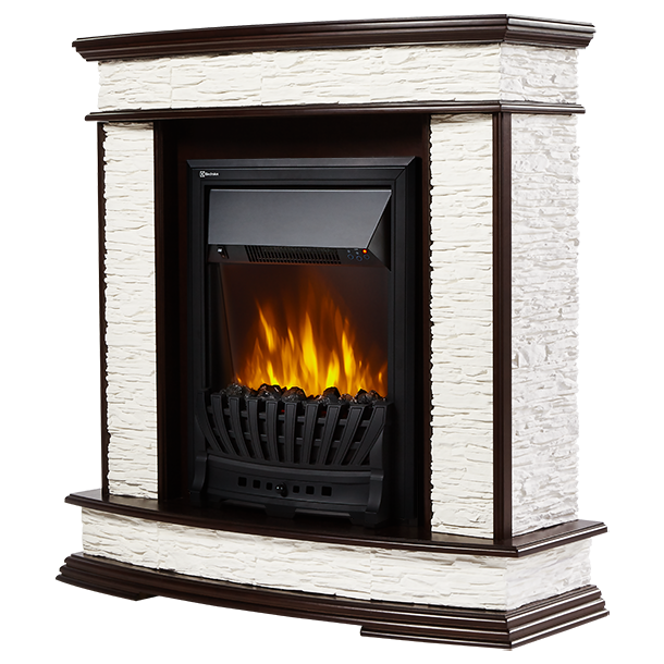 Электрокамин Electrolux EFP/P-1020LS с порталом Firelight Scala Classic сланец скалистый белый, тёмный дуб фото#2