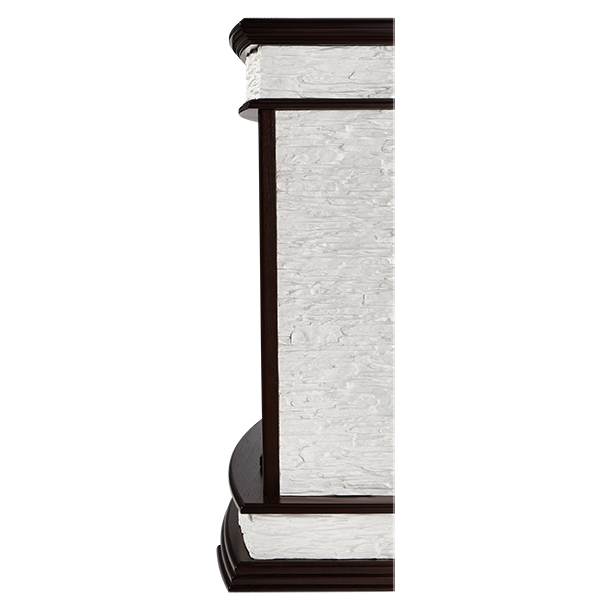 Электрокамин Electrolux EFP/P-1020LS с порталом Firelight Scala Classic сланец скалистый белый, тёмный дуб фото#3