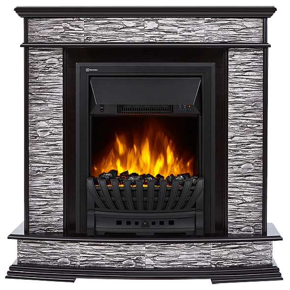 Электрокамин Electrolux EFP/P-1020LS с порталом Firelight Scala Classic сланец скалистый серый, шпон венге