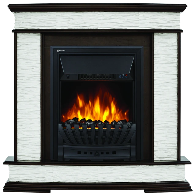 Электрокамин Electrolux EFP/P-1020LS с порталом Firelight Scala Classic сланец скалистый белый, шпон белый дуб
