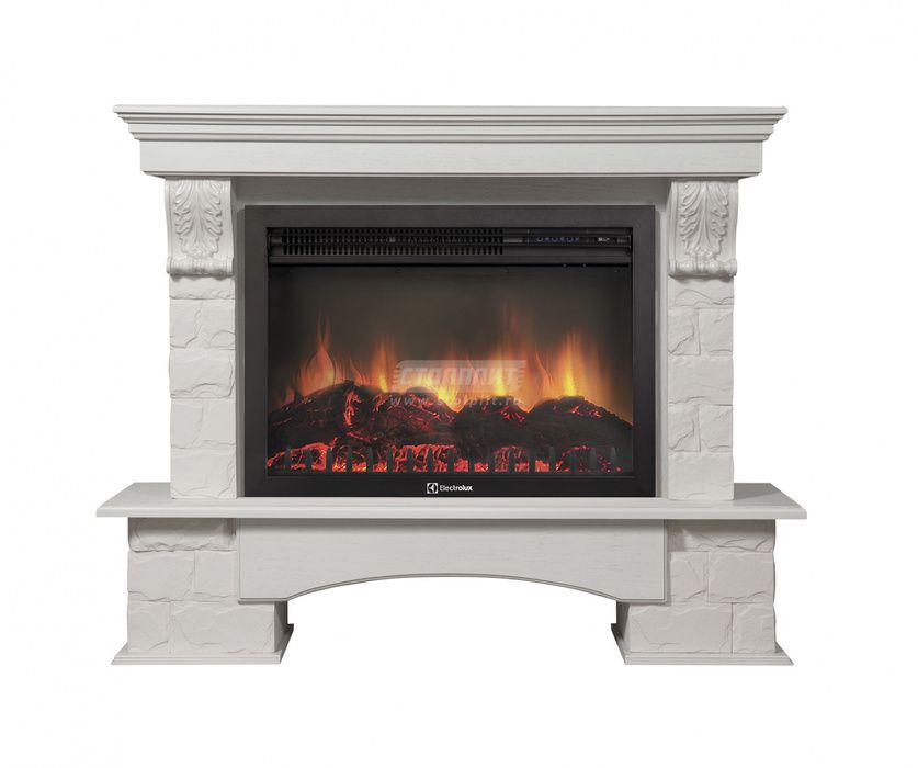 Электрокамин Electrolux EFP/P-3020LS с порталом Firelight Forte 30S белый, беленый дуб