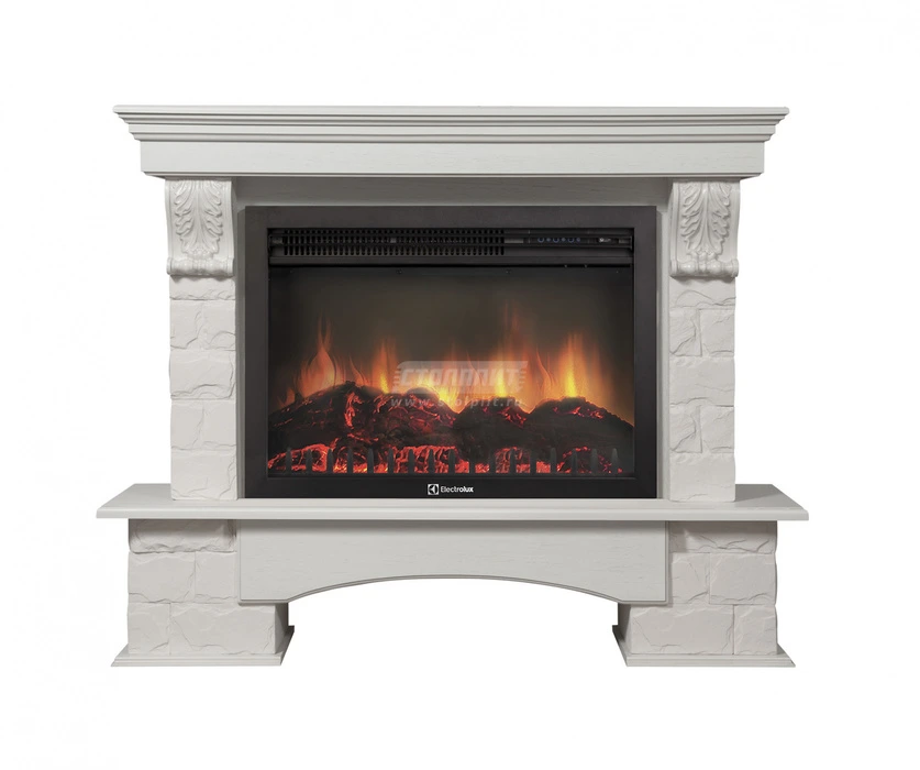 Электрокамин Electrolux EFP/P-3020LS с порталом Firelight Forte 30S белый, беленый дуб