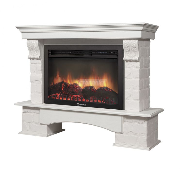 Электрокамин Electrolux EFP/P-3020LS с порталом Firelight Forte 30S белый, беленый дуб фото#2