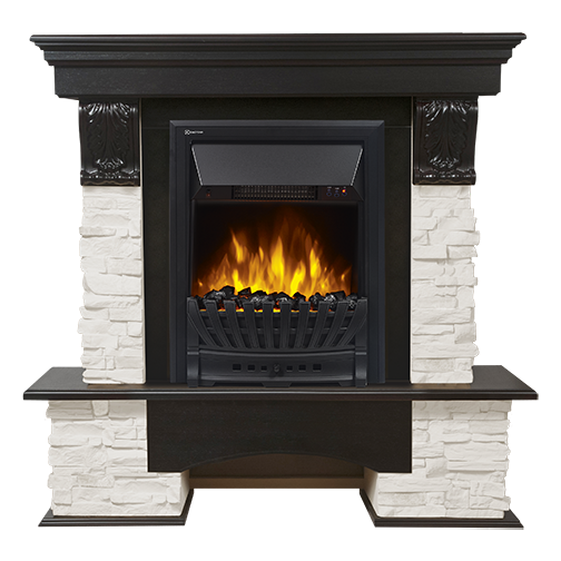 Электрокамин Electrolux EFP/P-1020LS с порталом Firelight Pietra Classic камень белый, венге