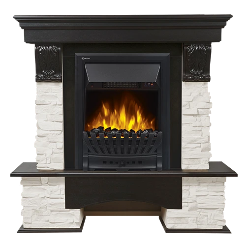 Электрокамин Electrolux EFP/P-1020LS с порталом Firelight Pietra Classic камень белый, венге