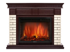 Электрокамин Electrolux EFP/P-3320RLS с порталом Firelight Bricks 30 кирпич бежевый/тёмный дуб