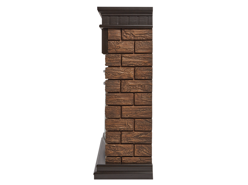 Электрокамин Electrolux EFP/P-3320RLS с порталом Firelight Bricks WOOD 30 камень темный, шпон венге фото#3
