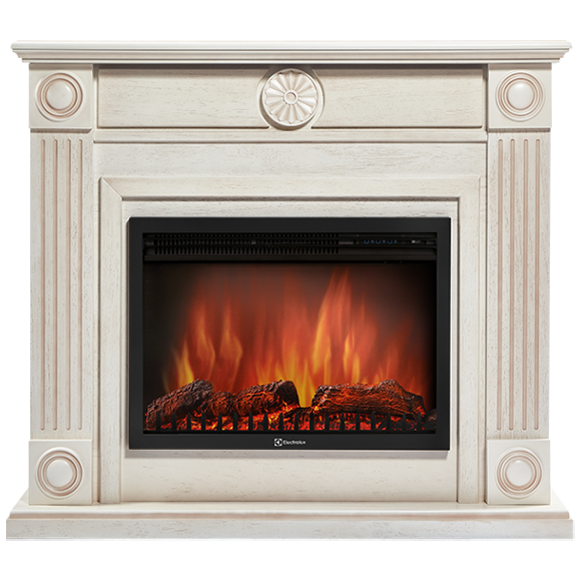 Электрокамин Electrolux EFP/P-2720RLS с порталом Firelight Frame 25 шпон белёный дуб