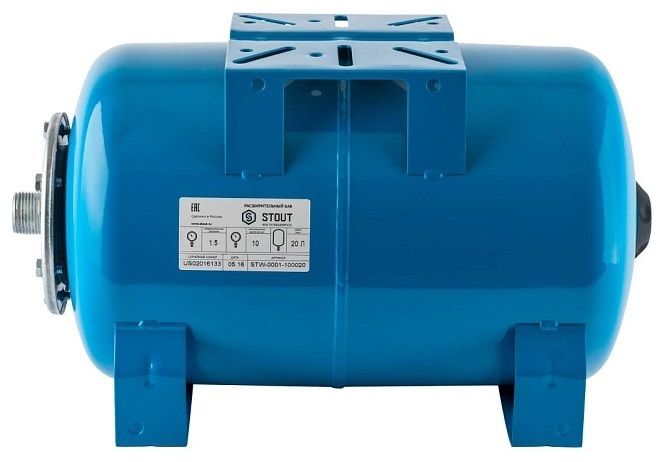 Гидроаккумулятор STOUT 20л/10бар горизонтальный (STW-0001-100020) фото#3