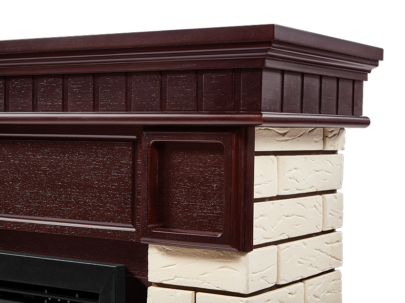 Электрокамин Electrolux EFP/P-3320RLS с порталом Firelight Bricks 30 кирпич бежевый/тёмный дуб фото#4