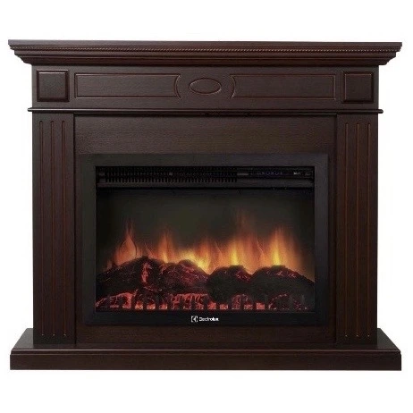 Электрокамин Electrolux EFP/P-2520LS с порталом Firelight Bianco 25 темный дуб
