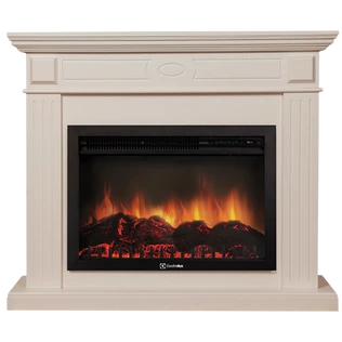 Электрокамин Electrolux EFP/P-2520LS с порталом Firelight Bianco 25 беленый дуб