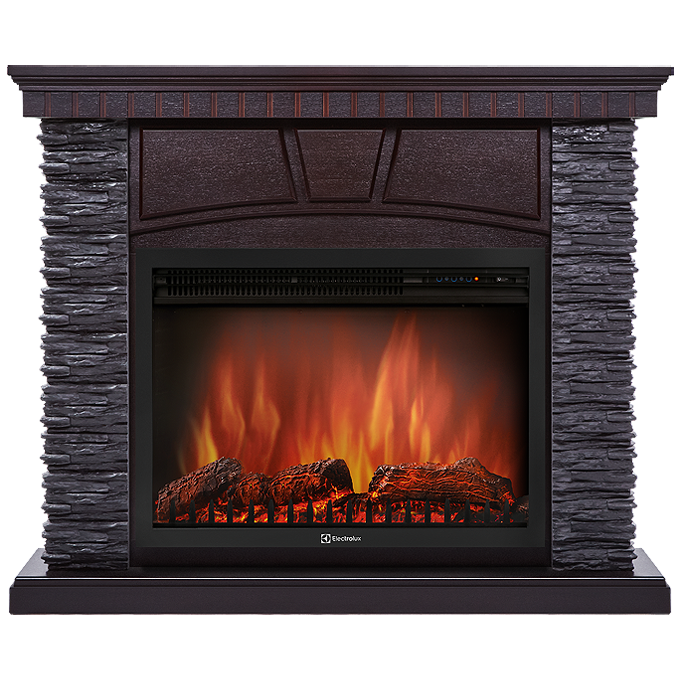 Электрокамин Electrolux EFP/P-2720RLS с порталом Firelight Porto 25 сланец черный, венге