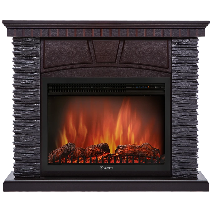 Электрокамин Electrolux EFP/P-2520LS с порталом Firelight Porto 25 U сланец черный, венге