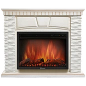 Электрокамин Electrolux EFP/P-2720RLS с порталом Firelight Porto 25 сланец белый/белёный дуб