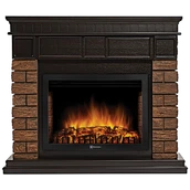 Электрокамин Electrolux EFP/P-2520LS с порталом Firelight Bricks WOOD 25 камень темный, шпон венге