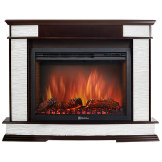 Электрокамин Electrolux EFP/P-2720RLS с порталом Firelight Scala 25 сланец скалистый белый, тёмный дуб