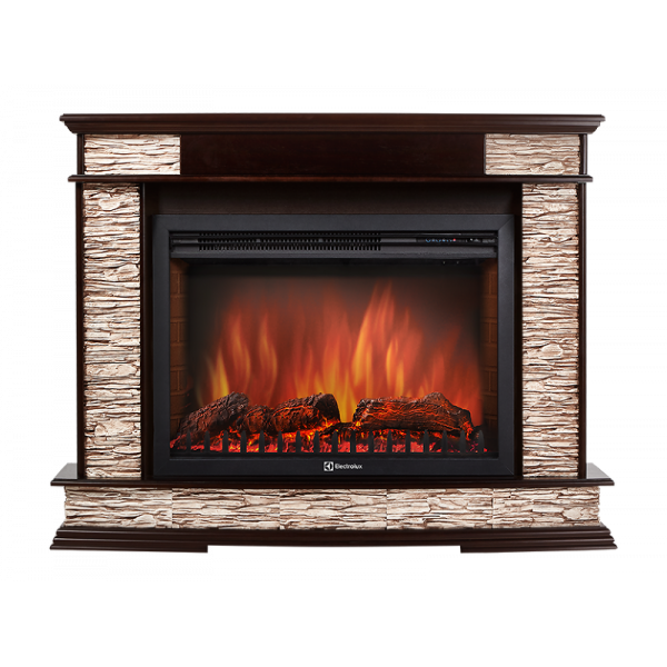 Электрокамин Electrolux EFP/P-2720RLS с порталом Firelight Scala 25 сланец скалистый бурый, тёмный дуб