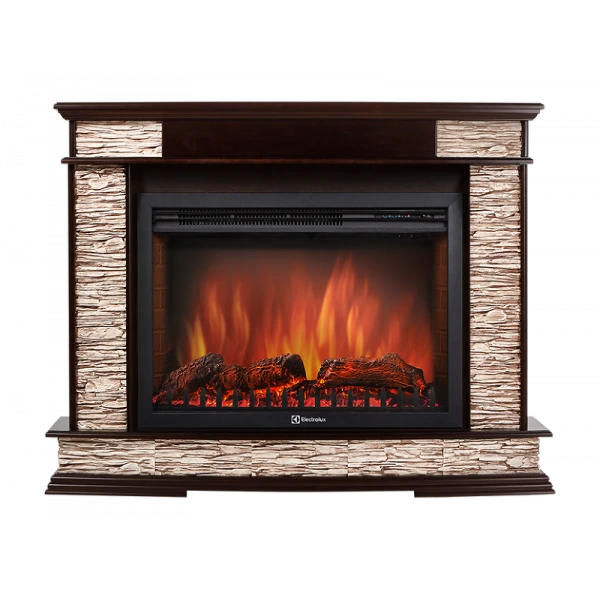 Электрокамин Electrolux EFP/P-2720RLS с порталом Firelight Scala 25 сланец скалистый бурый, тёмный дуб
