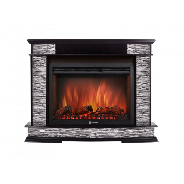 Электрокамин Electrolux EFP/P-2520LS с порталом Firelight Scala 25 сланец скалистый серый, шпон венге