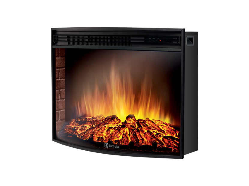 Электрокамин Electrolux EFP/P-2720RLS с порталом Firelight Bricks 25 U (угловой) камень бежевый, темный дуб фото#2