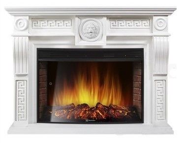 Электрокамин Electrolux EFP/P-3320RLS с порталом Firelight Vittoriano 30 белый