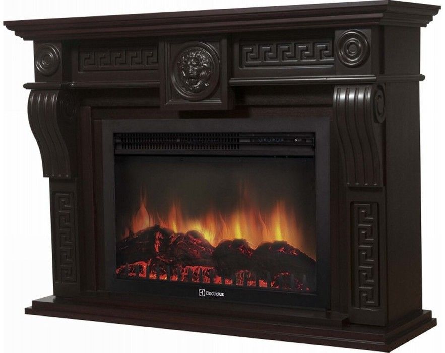 Электрокамин Electrolux EFP/P-3020LS с порталом Firelight Vittoriano 30 темный дуб