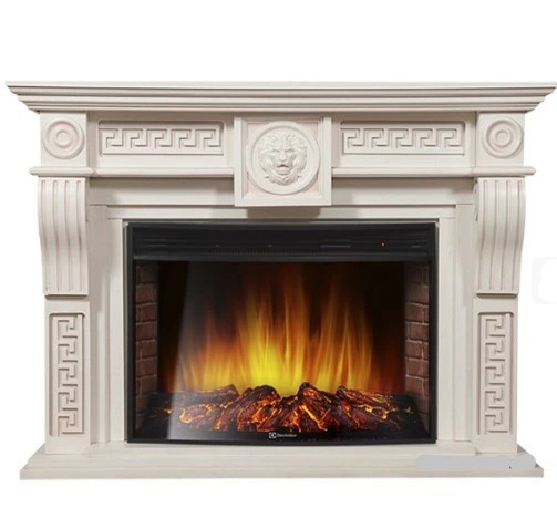 Электрокамин Electrolux EFP/P-3320RLS с порталом Firelight Vittoriano 30 белёный дуб