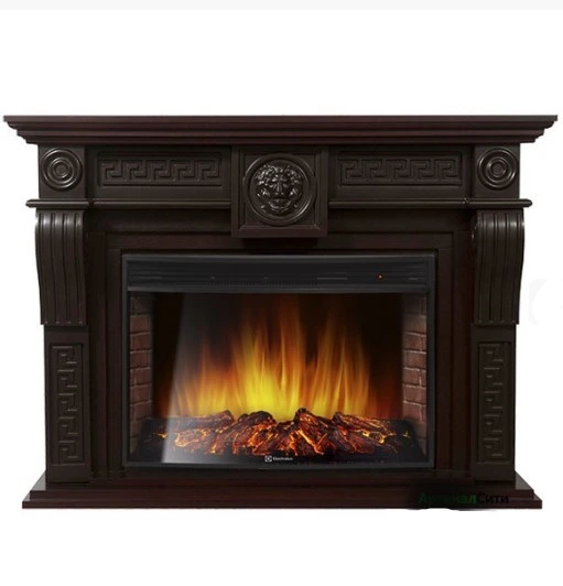 Электрокамин Electrolux EFP/P-3320RLS с порталом Firelight Vittoriano 30 темный дуб