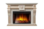 Электрокамин Electrolux EFP/P-3320RLS с порталом Firelight Vittoriano 30 белёный дуб с золотой патиной