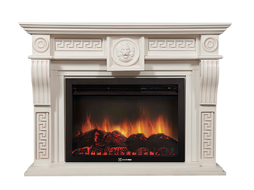 Электрокамин Electrolux EFP/P-3020LS с порталом Firelight Vittoriano 30 белёный дуб