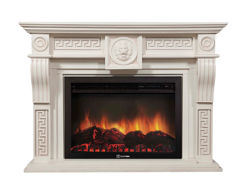 Электрокамин Electrolux EFP/P-3020LS с порталом Firelight Vittoriano 30 белёный дуб
