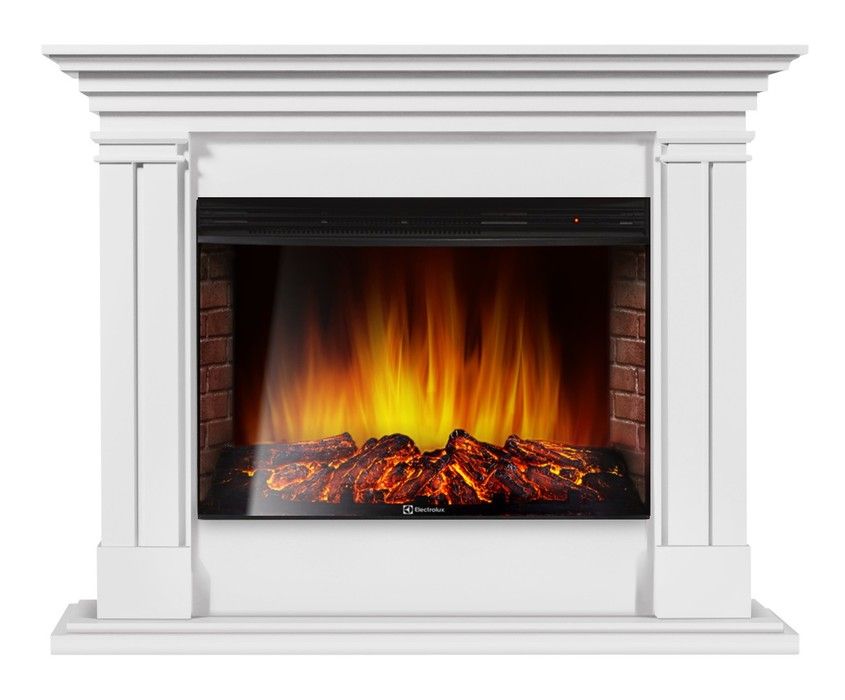 Электрокамин Electrolux EFP/P-3320RLS с порталом Firelight Castello 30 белый