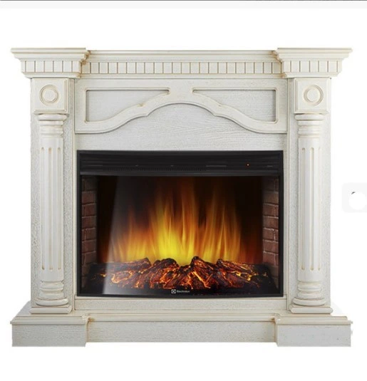 Электрокамин Electrolux EFP/P-3320RLS с порталом Firelight Rome 30 белёный дуб